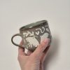Ceramic sgraffito cup