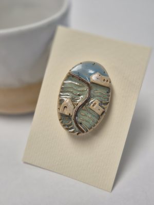 Ceramic brooch