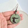 Ceramic sighthound pendant