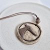 Ceramic whippet pendant