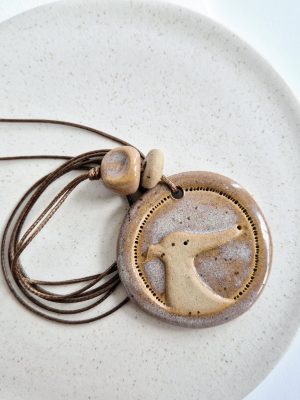 Ceramic sighthound pendant