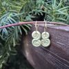 Green dangle earrings