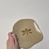 Ceramic plate with dragonfly