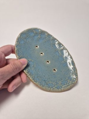 Ceramic soap dish in blue