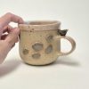 Ceramic blackbird mug in pink