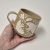 Ceramic sgraffito mug