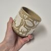 Ceramic sgraffito mug