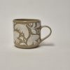 Ceramic sgraffito mug