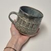 Big blue textured mug