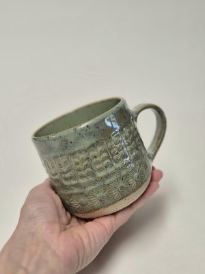 Rustic ceramic tea mug