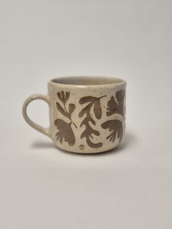Ceramic sgraffito mug