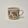 Ceramic sgraffito mug