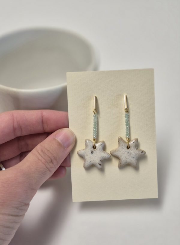 Ceramic star earrings