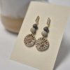 Wood fired drop earrings