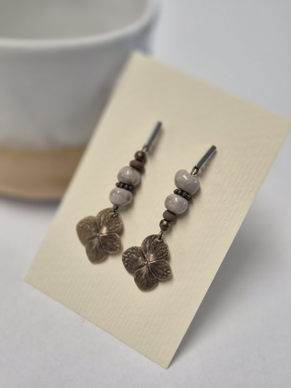 Rustic floral earrings