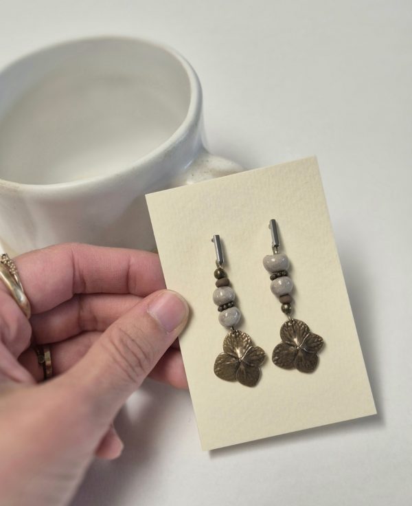 Rustic floral earrings