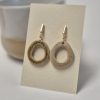Wood fired earrings