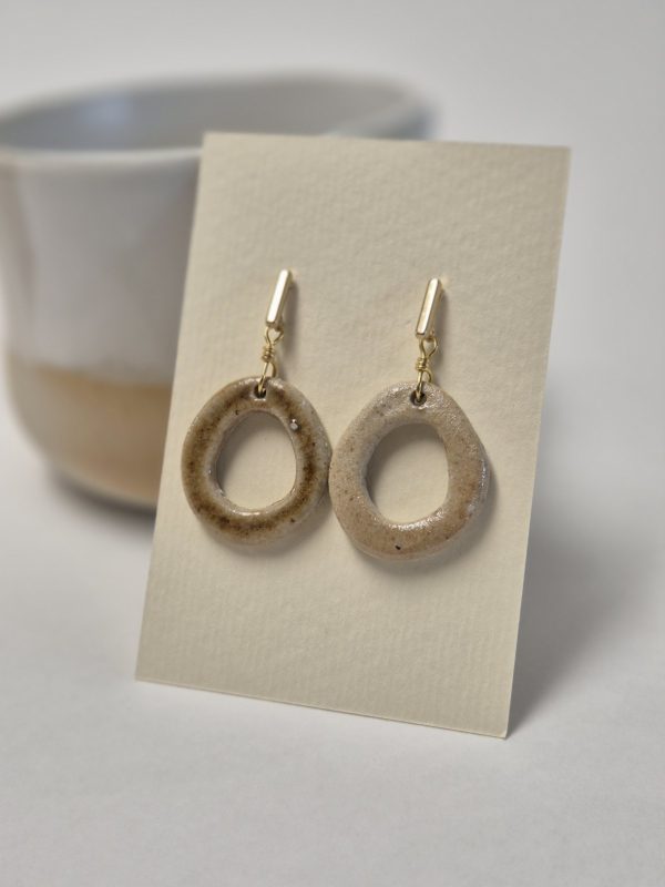 Wood fired earrings