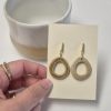 Wood fired earrings