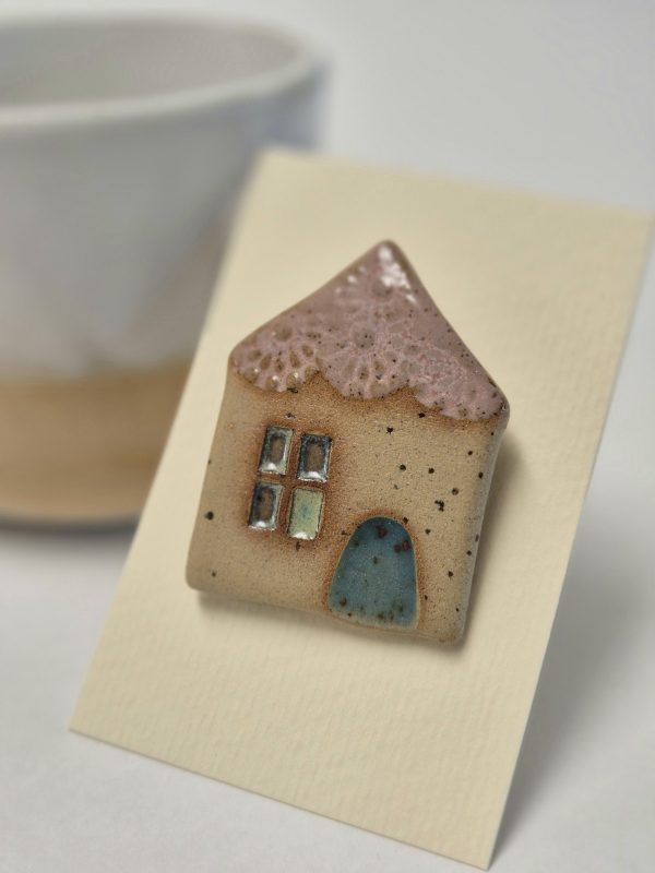 Big ceramic brooch