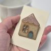 Big ceramic brooch