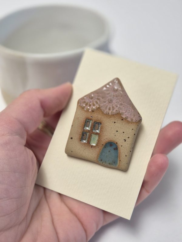 Big ceramic brooch