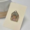 Ceramic house brooch