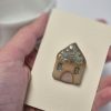 Ceramic house brooch