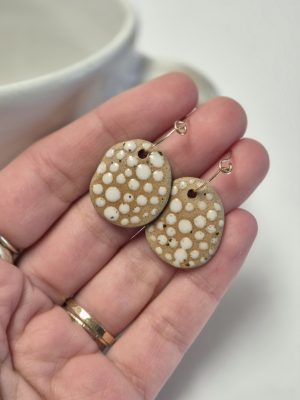 Ceramic dangle earrings