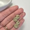 Green dangle earrings