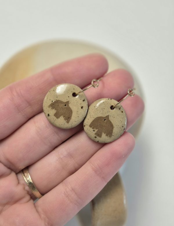Ceramic bird earrings