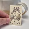 Wood fired earrings