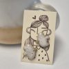 Ceramic stud earrings doves