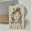 Ceramic stud earrings