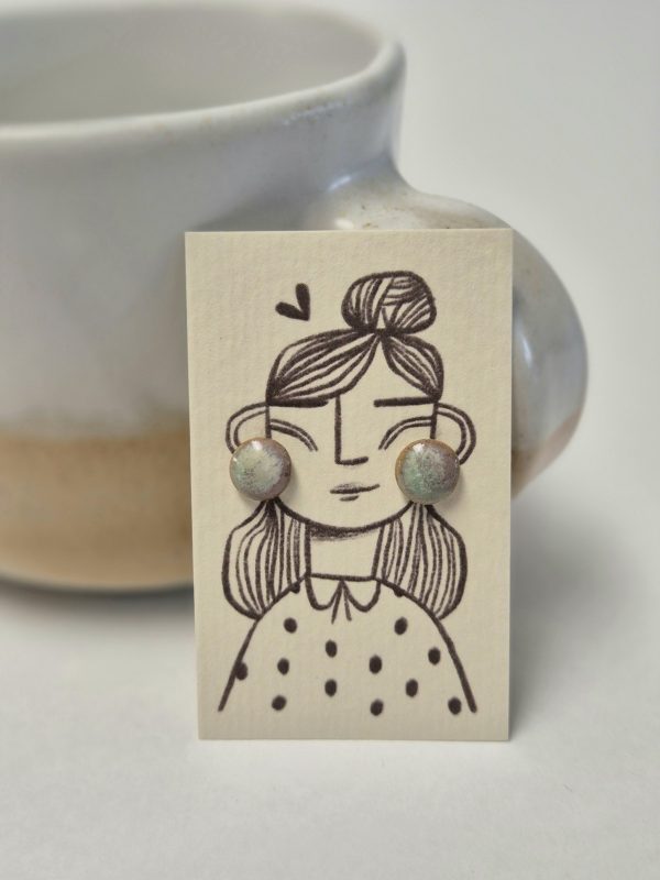 Ceramic stud earrings