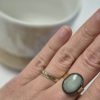 Small oval ceramic ring