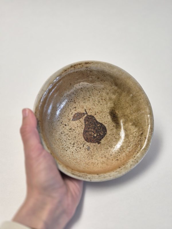 Wood fired bowl with pear