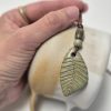 Ceramic green leaf pendant
