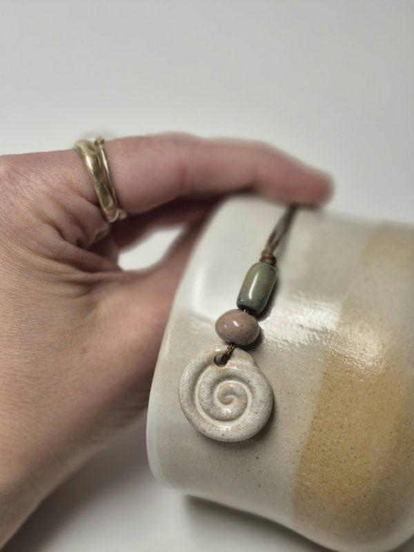 Ceramic pendant spiral