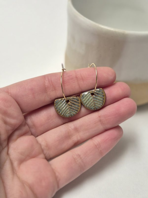 Ceramic woodland earrings