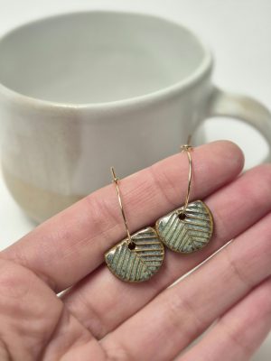 Ceramic woodland earrings