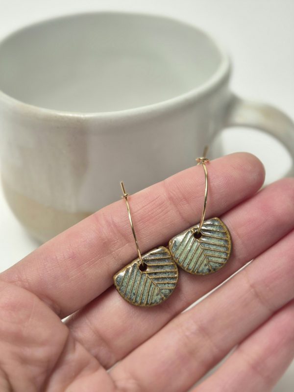 Ceramic woodland earrings