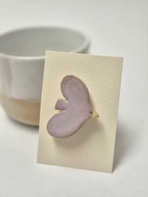 Ceramic brooch bird