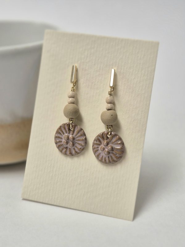 Ceramic floral earrings