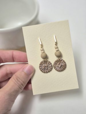 Ceramic floral earrings