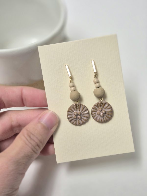 Ceramic floral earrings