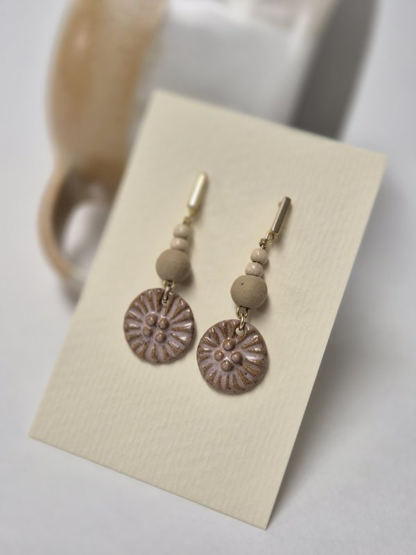 Ceramic floral earrings