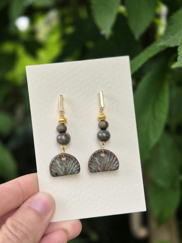 Ceramic drop earrings