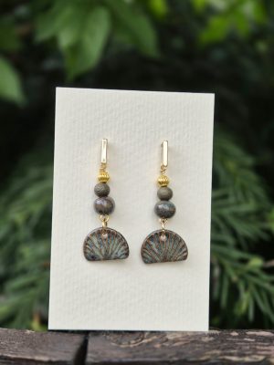 Ceramic drop earrings