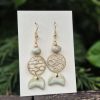 Ceramic vintage statement earrings